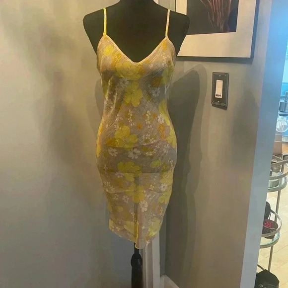 - - Veronica Beard sheer lurex slip dress- size S - Picture 7 of 9